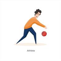 avatar di giovane atleta vettore