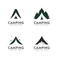 campeggio logo vettore design illustrazione modello