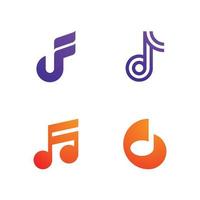 musica vettore logo icona design modello elementi