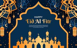 contento eid al Fitr realistico sfondo vettore