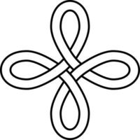 celtico araldico nodo bowen simbolo vettore