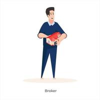 avatar di broker maschio vettore