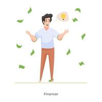 avatar di finanziatore maschio vettore