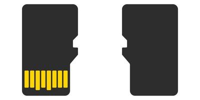 silhouette microsd memoria carta, vettore memoria espansione carta micro sd gadget