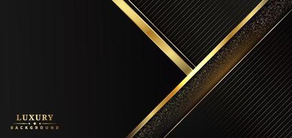 modello astratto nero geometrico con sfondo di strato di linea dorata. stile di lusso. vettore