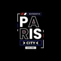 design di lettere tipografiche della città di parigi vettore