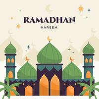 Ramadhan kareem piatto illustrazione vettore