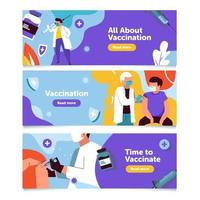 raccolta di banner di vaccino vettore