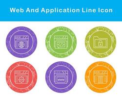 ragnatela e applicazione vettore icona impostato