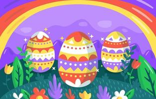sfondo di uova di Pasqua vettore
