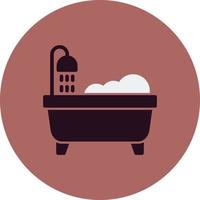 vasca da bagno pulizia vettore icona