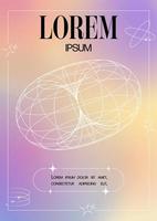 moderno sfocato pendenza manifesto nel di moda anni 90, 00s psichedelico stile con geometrico forme. y2k estetico. manifesto modello per sociale media messaggi, digitale marketing, i saldi promozione. vettore