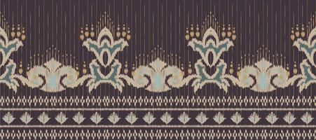 africano ikat paisley ricamo. batik tessile ikat stampe senza soluzione di continuità modello digitale vettore design per Stampa saree Kurti Borneo tessuto confine spazzola elegante