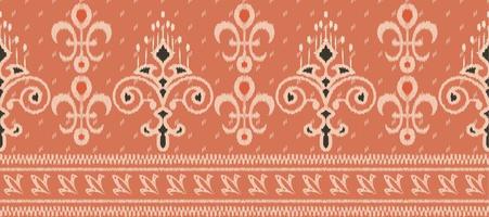 africano ikat damasco paisley ricamo sfondo. geometrico etnico orientale modello tradizionale. ikat azteco stile astratto vettore illustrazione. design per Stampa trama, tessuto, sari, sari, tappeto.