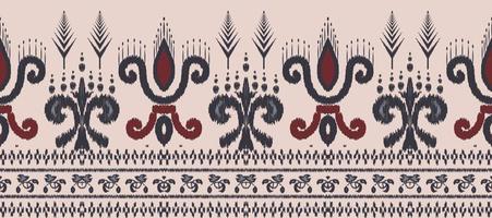 africano ikat paisley ricamo. batik tessile ikat Stampa senza soluzione di continuità modello digitale vettore design per Stampa saree Kurti Borneo tessuto confine spazzola festa indossare