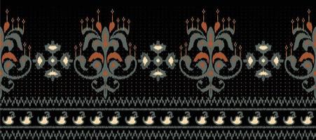 africano ikat paisley ricamo. batik tessile ikat azteco senza soluzione di continuità modello digitale vettore design per Stampa saree Kurti Borneo tessuto confine spazzola festa indossare