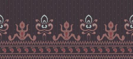 motivo ikat floreale paisley ricamo sfondo. geometrico etnico orientale modello tradizionale. ikat azteco stile astratto vettore illustrazione. design per Stampa trama, tessuto, sari, sari, tappeto.