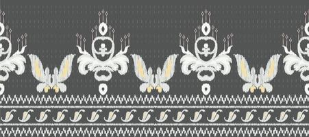 africano ikat paisley ricamo. batik tessile ikat sfondo senza soluzione di continuità modello digitale vettore design per Stampa saree Kurti Borneo tessuto confine ikkat dupatta