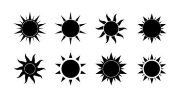 boho celeste sole icona logo silhouette impostare. semplice moderno astratto design per modelli, stampe, ragnatela, sociale media messaggi vettore