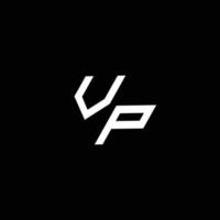 vp logo monogramma con su per giù stile moderno design modello vettore