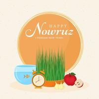 persiano nuovo anno contento Nowruz sfondo. vettore