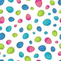 senza soluzione di continuità modello con colorato Pasqua uova. vettore illustrazione