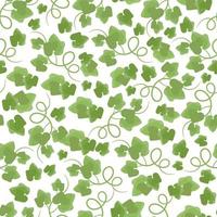 verde le foglie mano disegnato senza soluzione di continuità modello vettore illustrazione