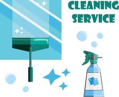 vettore illustrazione pulizia servizio finestra lavaggio