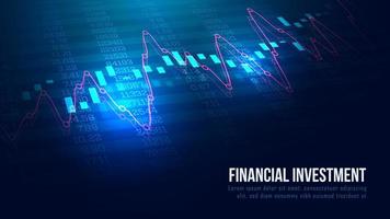 mercato azionario o grafico di trading forex nel concetto grafico vettore