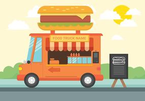 Illustrazione di vettore del camion di cibo