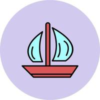 vela barca vettore icona