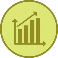 crescente statistica vettore icona