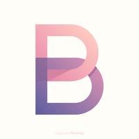 Disegno di vettore di tipografia della lettera B di logo
