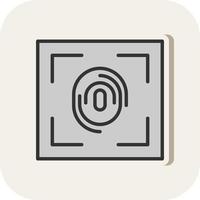 impronta digitale scanner vettore icona design