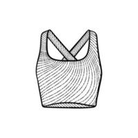 reggiseno sport corsetto per donna linea arte design vettore