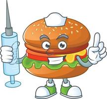 un' cartone animato personaggio di Hamburger vettore