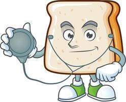 un' cartone animato personaggio di fetta di pane vettore