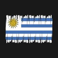 Uruguay bandiera spazzola vettore