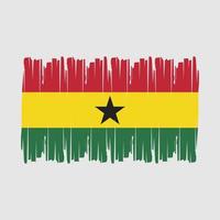 Ghana bandiera spazzola vettore