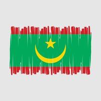 mauritania bandiera spazzola vettore