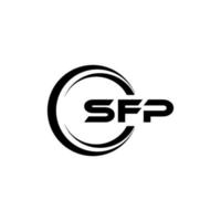 sfp lettera logo design nel illustrazione. vettore logo, calligrafia disegni per logo, manifesto, invito, eccetera.