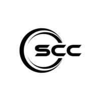 scc lettera logo design nel illustrazione. vettore logo, calligrafia disegni per logo, manifesto, invito, eccetera.