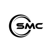 smc lettera logo design nel illustrazione. vettore logo, calligrafia disegni per logo, manifesto, invito, eccetera.