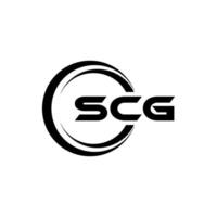 scg lettera logo design nel illustrazione. vettore logo, calligrafia disegni per logo, manifesto, invito, eccetera.