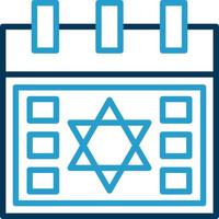 ebraico calendario vettore icona design
