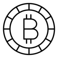 bitcoin icona stile vettore