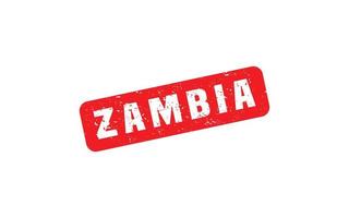 Zambia francobollo gomma da cancellare con grunge stile su bianca sfondo vettore