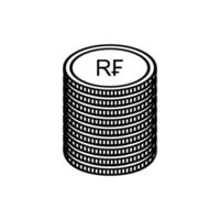Ruanda moneta simbolo, ruandese franco icona, rf cartello. vettore illustrazione