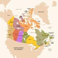 Canada nazione carta geografica vettore