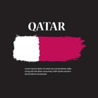 qatar pennellate colorate dipinte icona bandiera nazionale del paese vettore